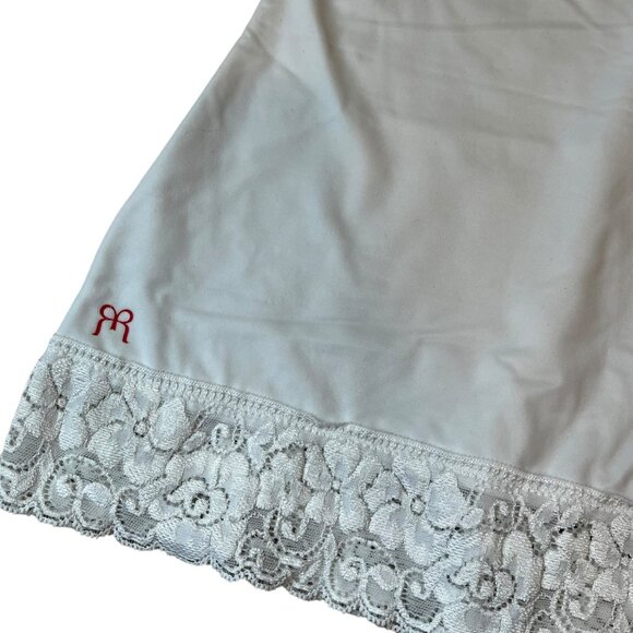 Ruby Ribbon White Lace Trim V-Neck Shapewear Cami Top Size 32 - Picture 2 of 5